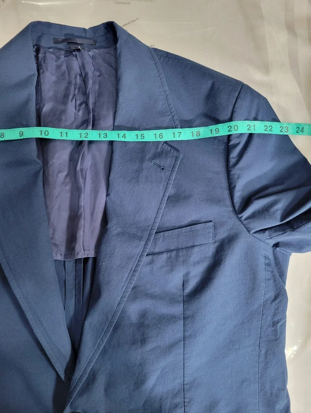 J Crew Relaxed-fit suit jacket in cotton poplin CF204 Size 42L Nantucket Navy